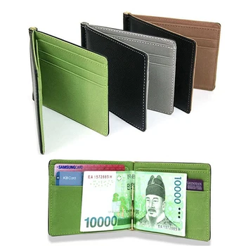 

New Fashion Simple Designer Men Money Clips Wallets With Metal Clamp Women Slim Purses Card Slots 11.3*8.2*0.8 cm