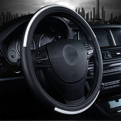 Кожаные чехлы на колеса для Ssangyong всех моделей Rexton, Korando Rodius ActYon kyron, автомобильные аксессуары - Название цвета: Black and white