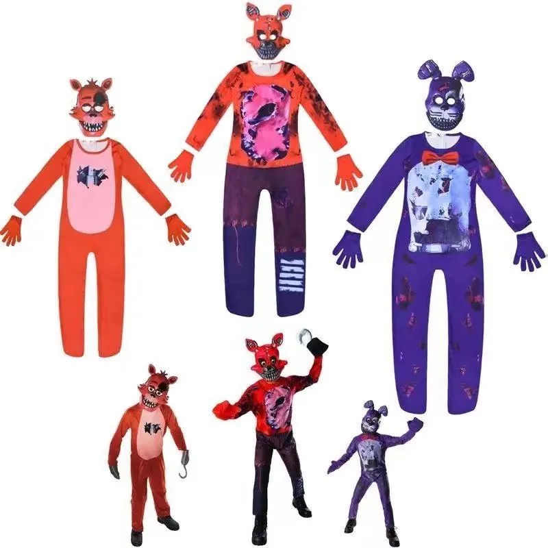New Five Nights Freddyed Costume Party Boy Girl Cosplay Costumes Fancy  Nightmare Foxy Toy Anime Halloween Costume for Kids 3-14Y - AliExpress