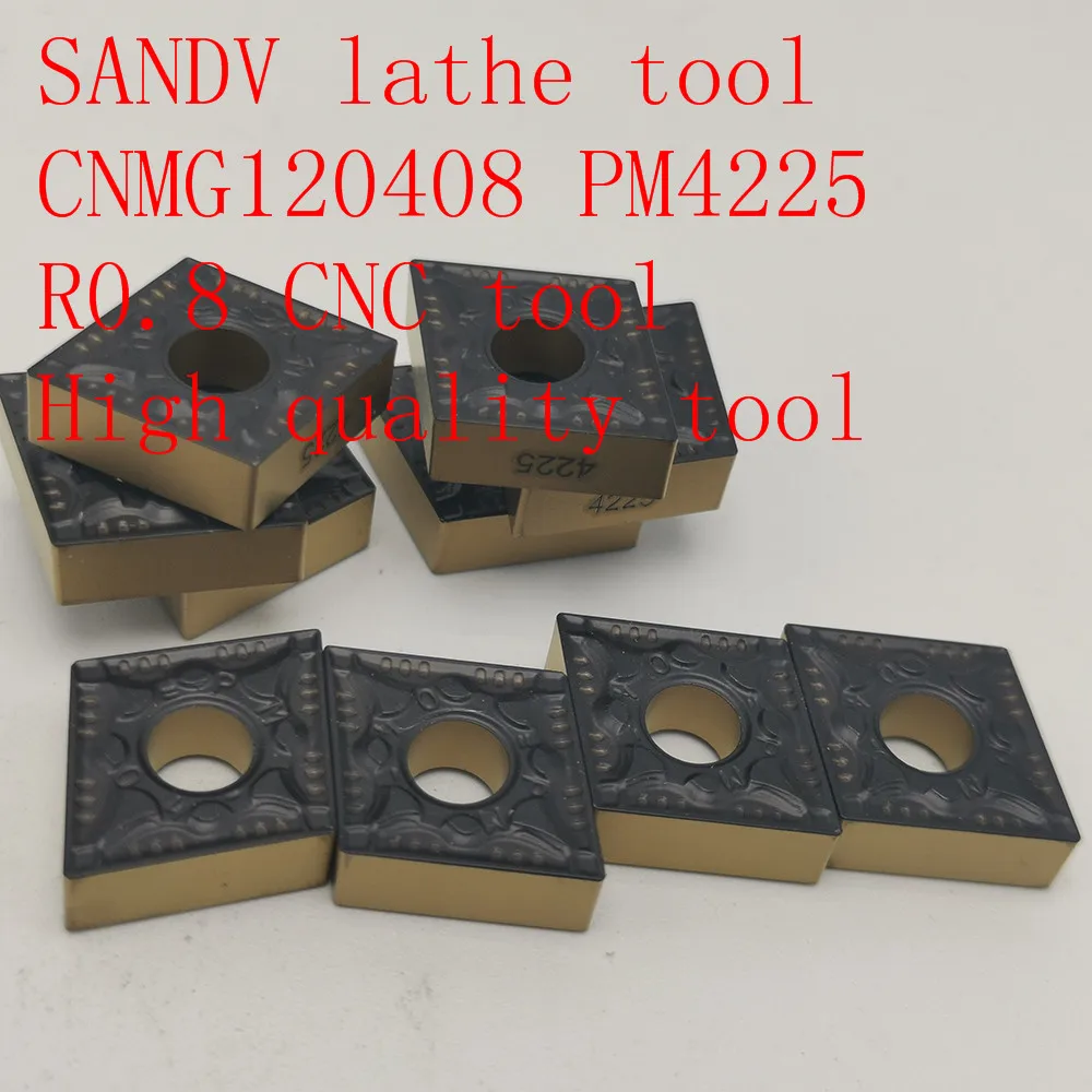 

SANDV high quality lathe tool CNMG120408 PM4225 carbide tool, external turning tool R0.8 CNC lathe tool semi-finishing tool