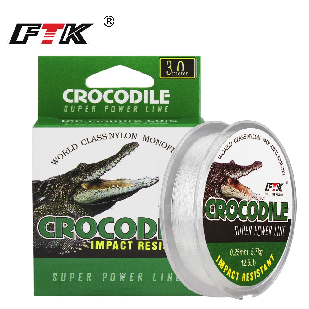 FTK Crocodille Ice Fishing Line Leader Clear Monofilament – Tackle