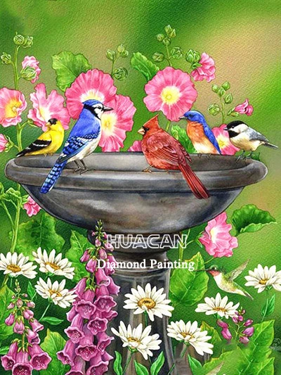 Huacan алмазная вышивка распродажа животные живопись птицы картины из страз мозайка цветы декор для дома - Цвет: AP1-3457