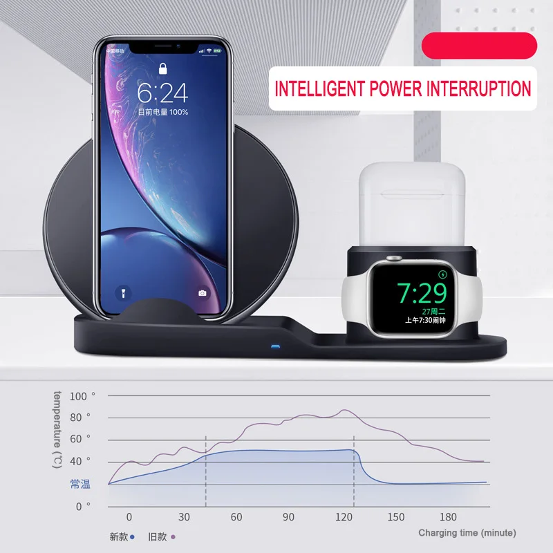  wireless charger multiply function 3 charger Combine in one fast charger with stand for Huawei xiao - 4000419778820