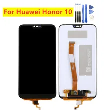 5," протестированный ЖК-дисплей для huawei Honor 10 COL-L29 кодирующий преобразователь сенсорного экрана в сборе Замена без отпечатков пальцев