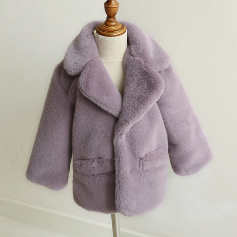 purple Новые модные зимние куртки для мальчиков Детское пальто с искусственным мехом парка с длинными рукавами плотная теплая верхняя одежда для малышей - Цвет: purple