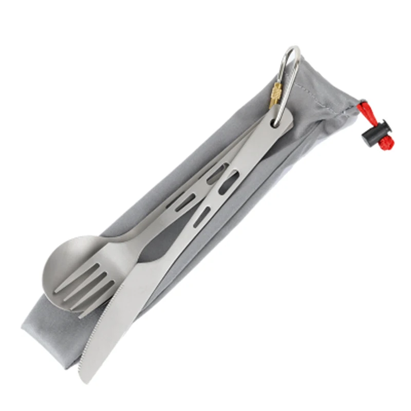 Knife Fork Spoon Tiartisan, 3 шт., легкая ложка, вилка, набор ножей, чистый титан, походная посуда для кемпинга, пикника, путешествий, столовые приборы Ta8106 - Цвет: Knife Fork Spoon