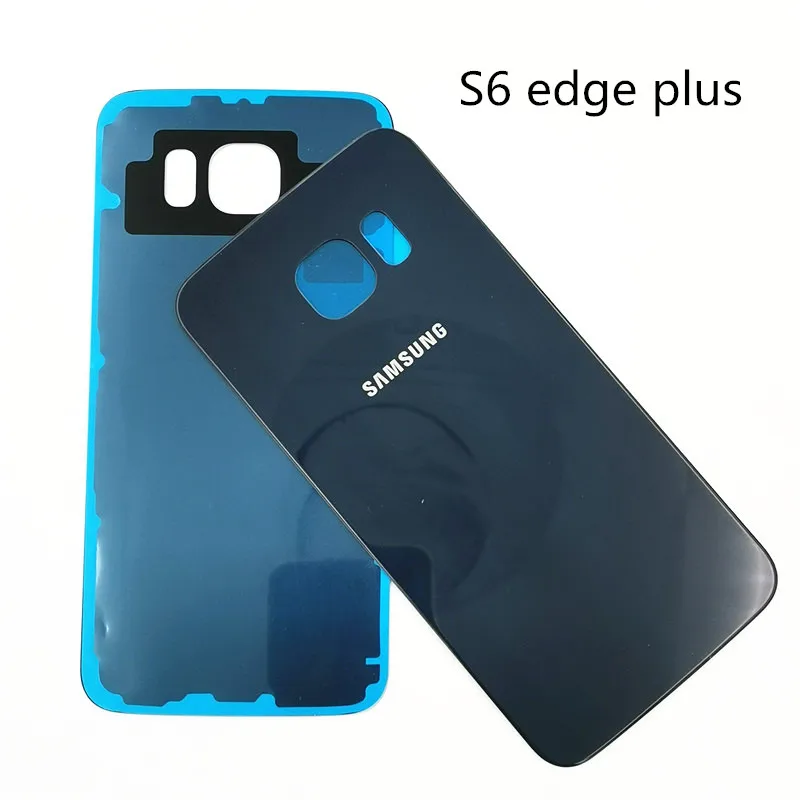 s6 edge plus black samsung galaxy s6 edge plus чехол стеклянная задняя крышка батарейного отсека Защитная сменная оболочка для galaxy s6 s6 edge с клеем - Цвет: s6 edge plus black