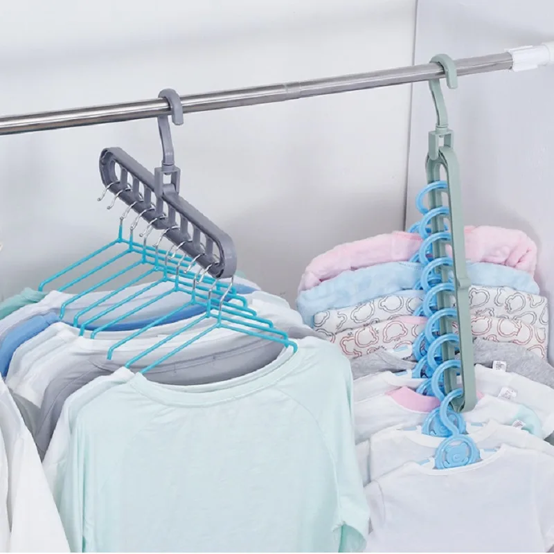 Волшебная многопортовая поддержка круг вешалка для одежды сушилка для одежды многофункциональные пластиковые вешалки для одежды