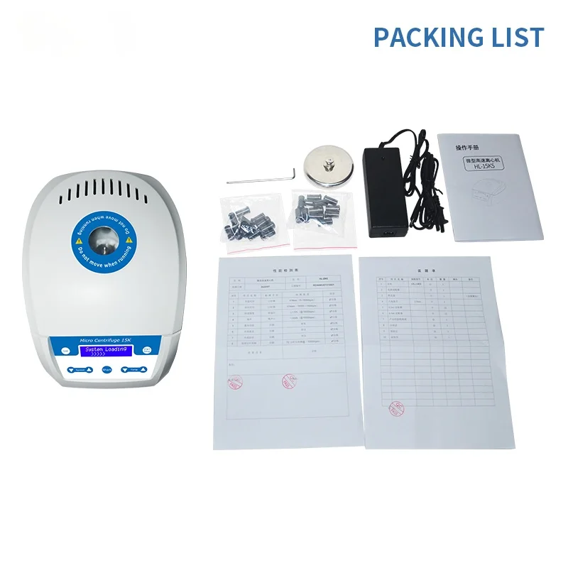 Lab High Speed Portable Micro Mini Centrifuge Machine with Tubes HL-15KS
