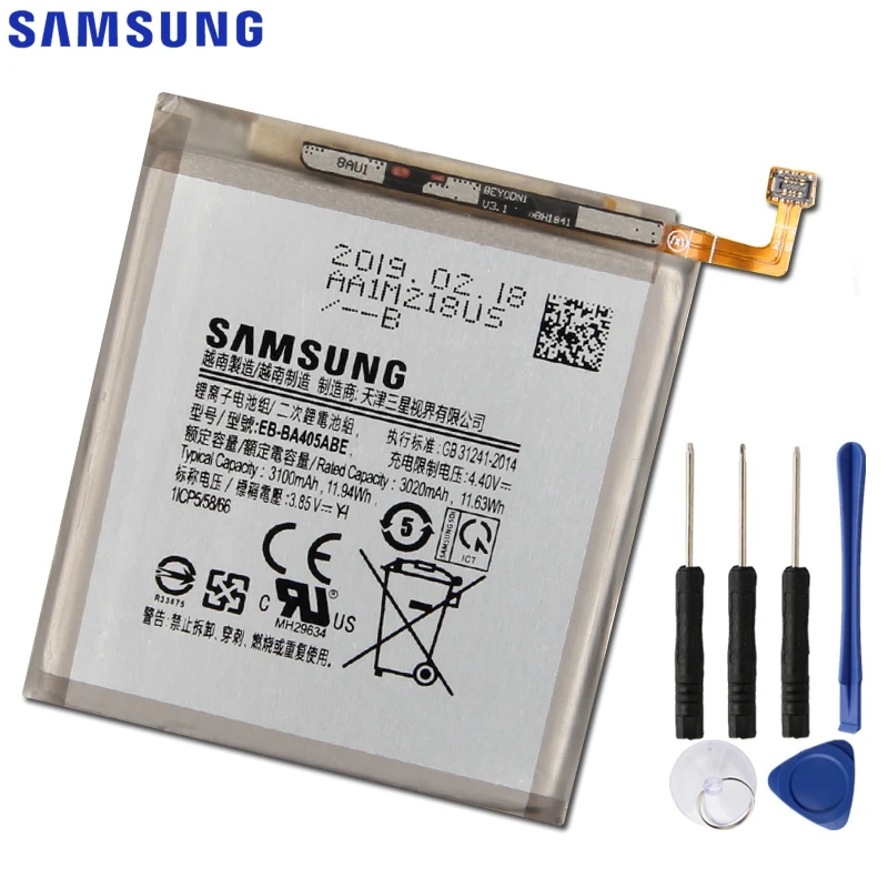 Original Replacement Samsung Battery For Samsung GALAXY A40 A405F EB-BA405ABE EB-BA405ABU Genuine Phone Battery 3100mAh Original Replacement Samsung Battery For Samsung GALAXY A40 A405F EB-BA405ABE EB-BA405ABU Genuine Phone Battery 3100mAh