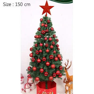 Strongwell Nordic Large Artificial Christmas Tree Set Christmas Decorations For Home Decoration Accessories Christmas Tree - Цвет: 150cm Red