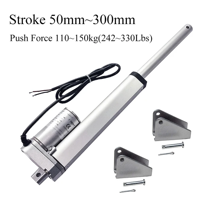 

LDB DC 12V Electric Motor Linear Actuator 1100&1500N 50-300mm Stroke 5&13mm/s Speed Mini Linear Motor Putter For Medical Devices