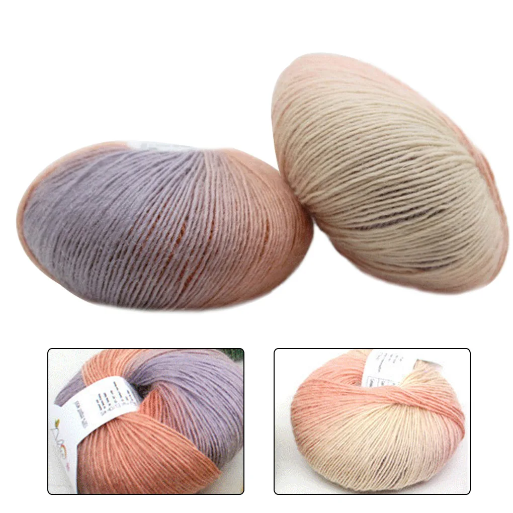 Градиентная многоцветная пряжа, вязаная крючком, радужная мягкая нить, шапка, одежда, шарф, вязание, сделай сам, шнурок для ремесла