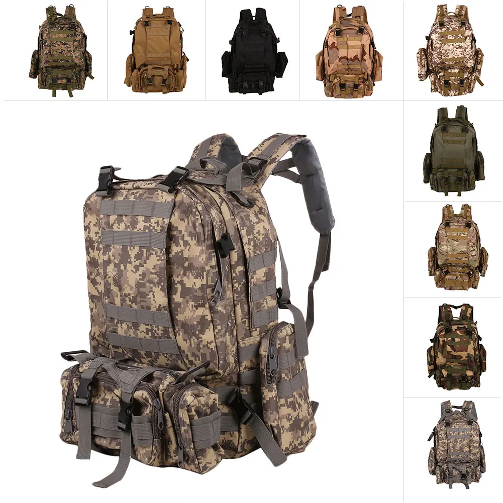 

Unisex Outdoor Backpack Vintage Military Backpacks Camouflage Climbing Bags