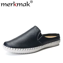 Мужские тапочки; коллекция года; летние модные мужские замшевые туфли в британском стиле; дизайнерские лоферы на плоской подошве без застежки; повседневные кожаные сандалии