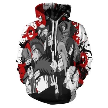 

Fashion Animation Naruto 3D Hoodies Men/women Hot Streetwear Harajuku High Quality 3D Print Naruto Men's Casual Hooded Clothes