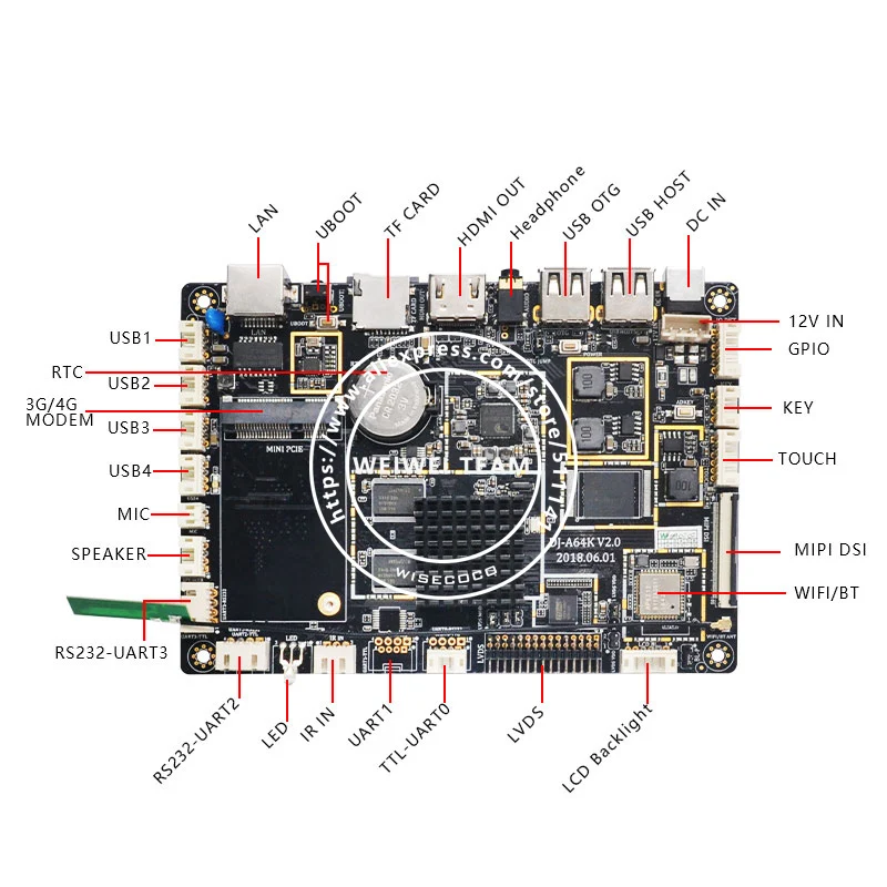 HSD123KPW1-A30 lcd screen with touch panel and android board (8)