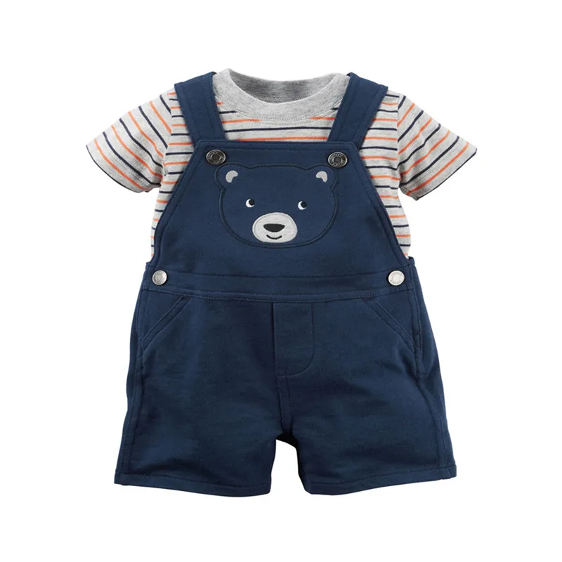 Летние шорты bebes baby boys 2 шт./компл. футболка с короткими рукавами для новорожденных