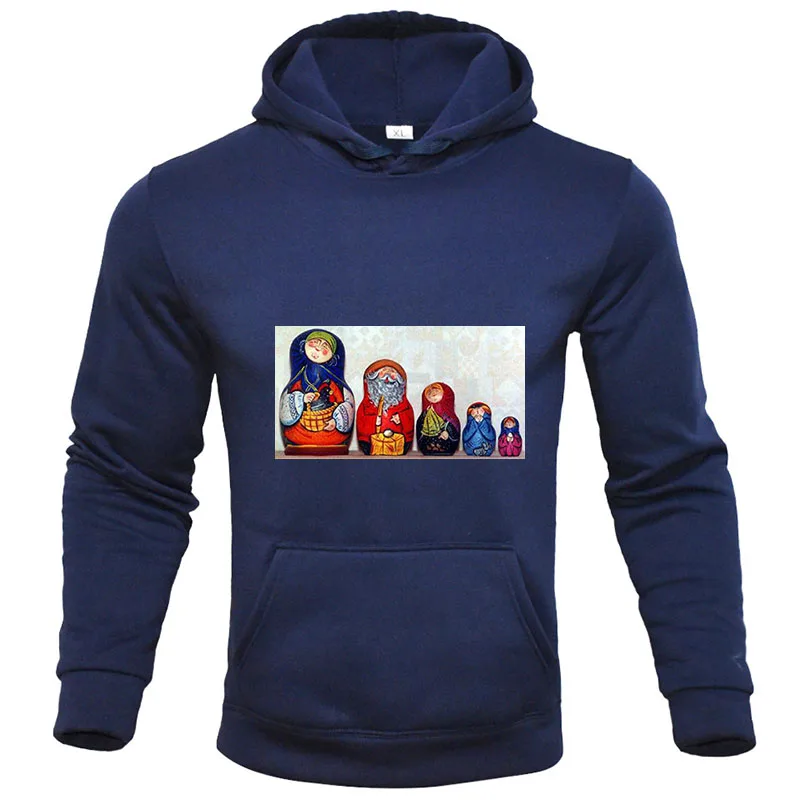 

New Style Men's Hoodies 2020 Spring Autumn Casual Hoodies Sweatshirts Russian Doll Print Hoodies Sweatshirt Tops