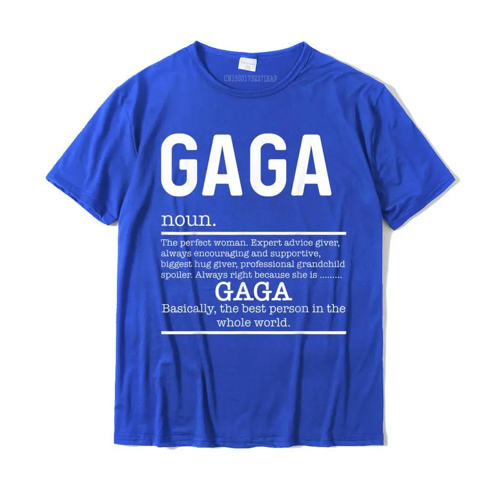 Printed Custom Normal Short Sleeve Lovers Day Tops Tees 2021 New Fashion Round Neck 100% Cotton T-Shirt Men's T-shirts Funny GaGa Definition Grandma Mother Day Gifts T-Shirt__MZ22930 blue