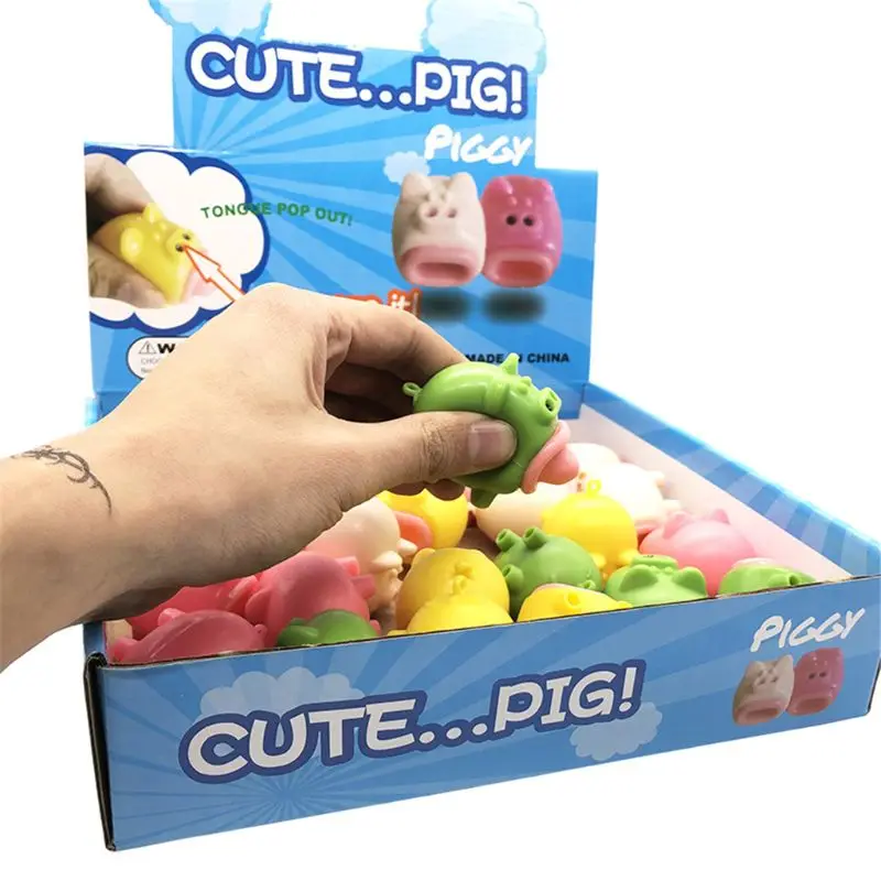 Сжимайте язык из свиньи Mochi Kawaii животное снятие стресса розыгрыши детские игрушки подарок брелок Q6PD