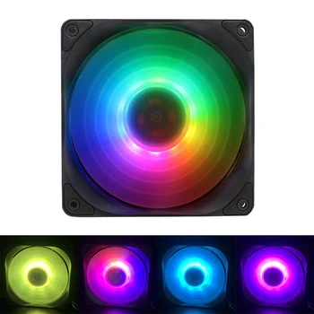 

120mm ARGB PWM Fan Silent Addressable RGB Computer Cooling Fan 4Pin CPU Heat Sink Radiator for Desktop PC Case Chassis