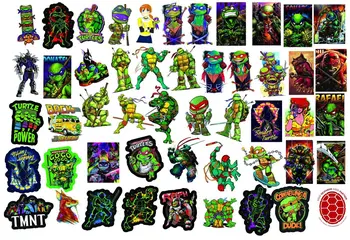 

50 PCS Sticker Pack Anime Tortoise Stickers For Kids Luggage Skateboard Laptop Cartoon Stickers For Children