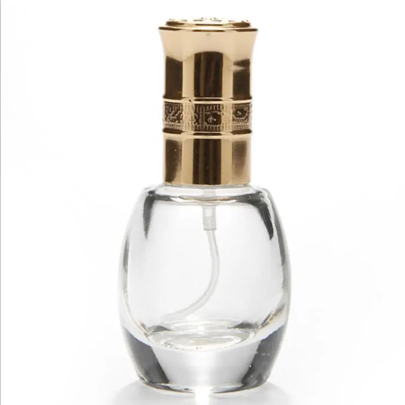 Perfume Atomizer Refillable Liquid Dispenser Makeup Comestics Personality Clear Pearl Bottle Golden Cap Glass Vials 25pcs/lot | Красота и