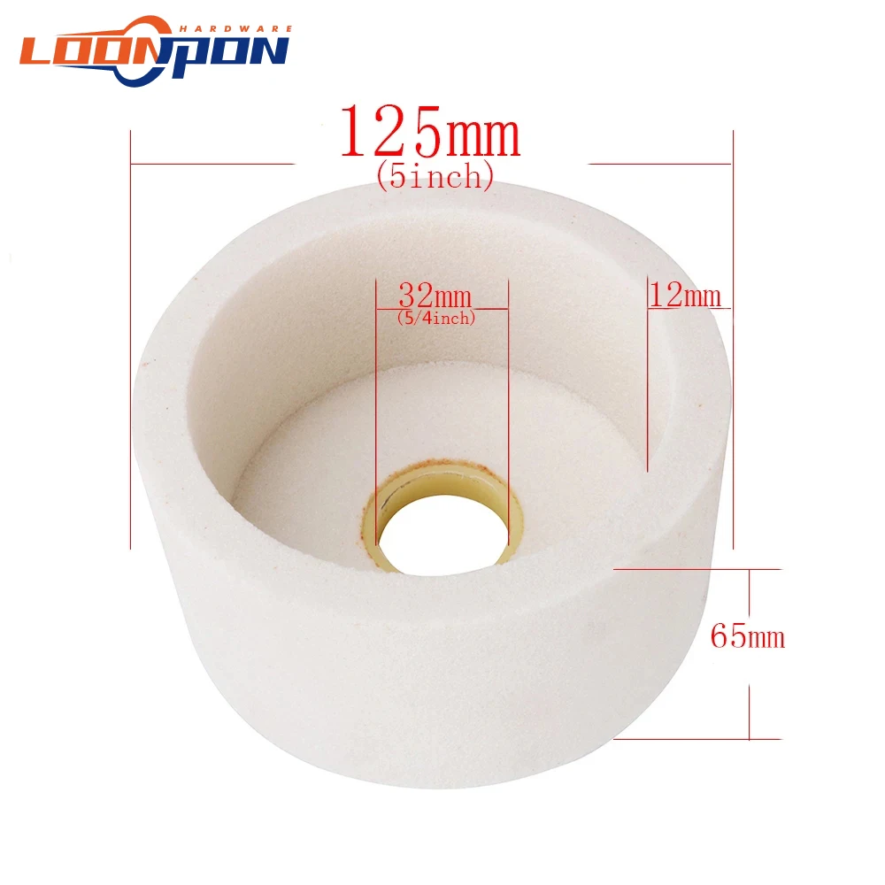 4/5/6inch Abrasive Wheel Grinding Wheel Ceramic Cup Corundum 60/80Grit for Polishing Grinding Metals Marble