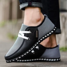 Мужская повседневная обувь; модная обувь в горошек; дышащая мягкая прогулочная обувь на плоской подошве; обувь без шнуровки для мужчин; обувь для вождения; D30