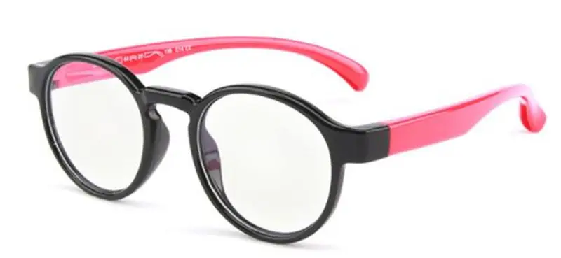 Новые компьютерные очки модные детские противосиние очки для мальчиков и девочек силиконовый материал ретро классические голубые легкие очки - Цвет оправы: 1