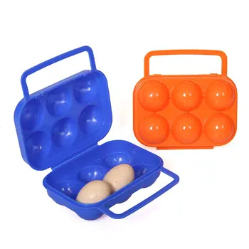 

Egg Carrier Plastic Portable 6 Eggs Container Case Egg Storage Box Camping Outdoor for Outdoor Camping Hiking Lunch Breakfast
