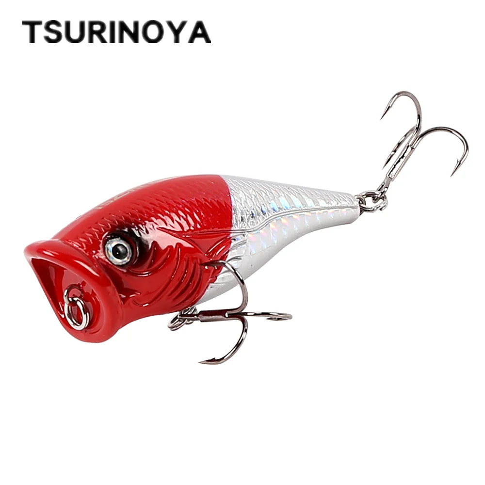 

TSURINOYA DW06 приманка для рыбной ловли, Поппер, 6,7 см, 9 г, топ, жесткая приманка для морской воды с тройным крючком, 3D глаза, искусственная плавающая приманка, воблеры