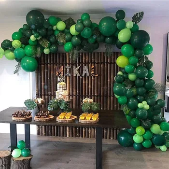 

135Pcs Forest Theme Safari Party Decoration Balloon Garland Arch Kit For Kid 1St Birthday Baby Shower Boy Partydecor Supplies