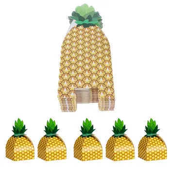 

OOTDTY 50pcs Fruit Series Candy Boxes Creative DIY Carton Personality Pineapple Fruit Paper Gift Box Bag Candy Box