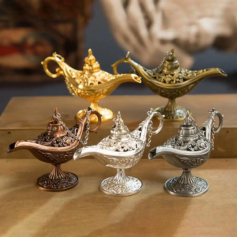 アラジン魔法のランプ金属工芸品を希望ランプアロマストーブホームクリエイティブデコレーションギフト フィギュア ミニチュア Aliexpress
