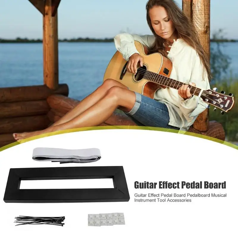 Черный сплав электрогитары эффект палка педаль доска Pedalboard Effector поддержка Электрический музыкальный инструмент Аксессуары