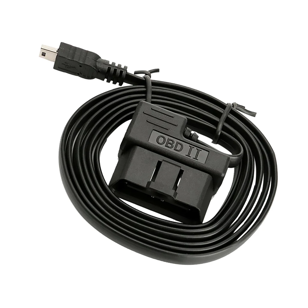 OBD II 2 Cable Diagnostic Extension Adaptor To Mini USB Cable 180cm