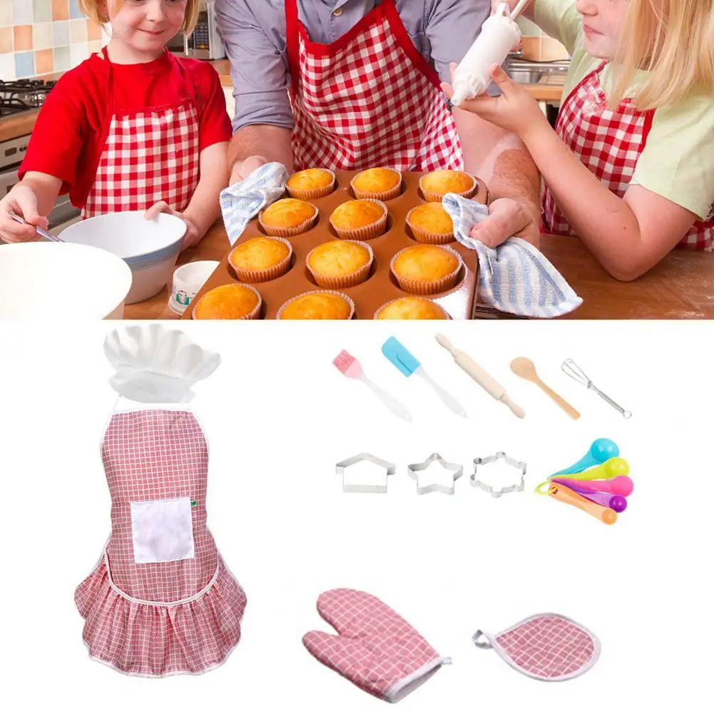 Chef Toy Combo Lovely Dress Up Clothes Kids Household Accessory Kitchen Cooking Kit | Дом и сад