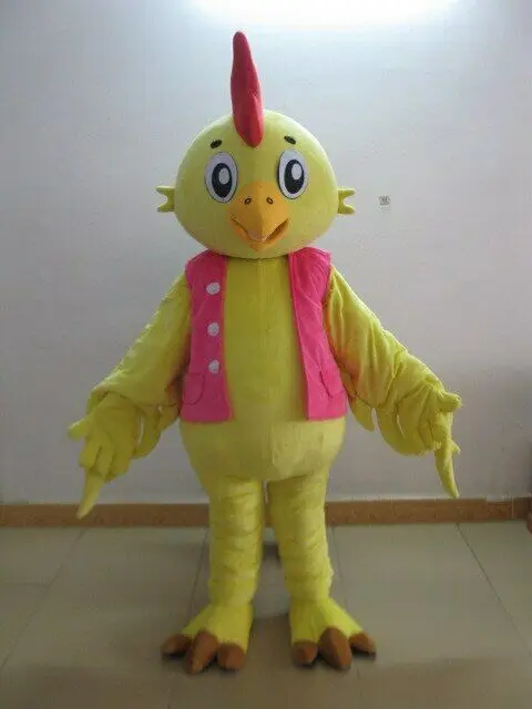 Yellow Rooster Mascot Costume Suits Party Game Outfits Clothing Promotion Carnival Halloween Xmas Easter Adults Fursuit