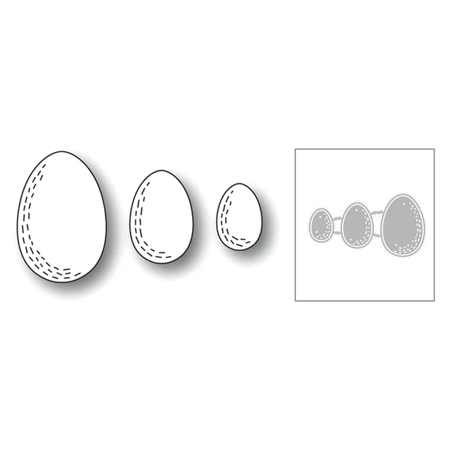 Amazing New Oval Hen Egg Quail Ostrich Eggs Edge Sewing Thread Embossing Metal Cutting Dies for Scrapbooking Card Making