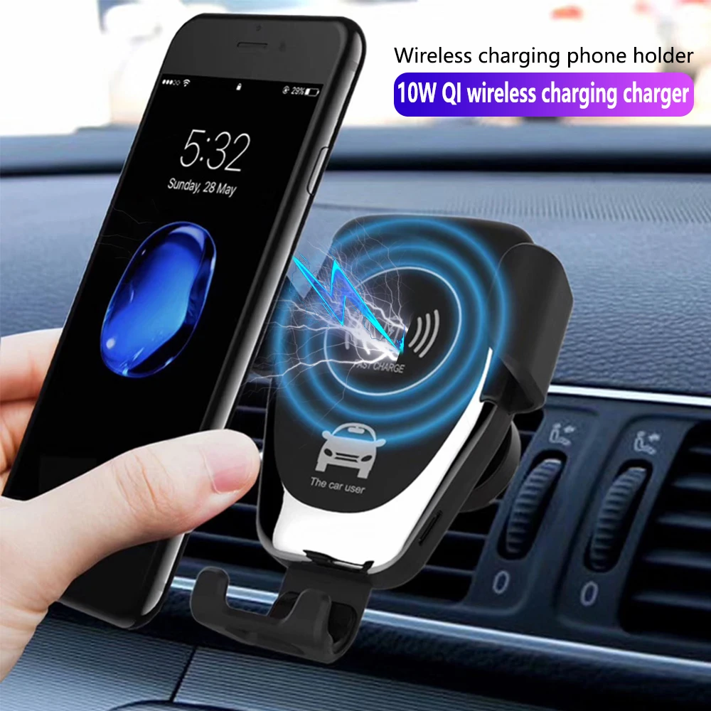 

Wireless Fast Charger 3 in 1 10W Car Gravity Air Vent Phone Mount Holder Lot Auto Accessories Interior Car Ornament Holder