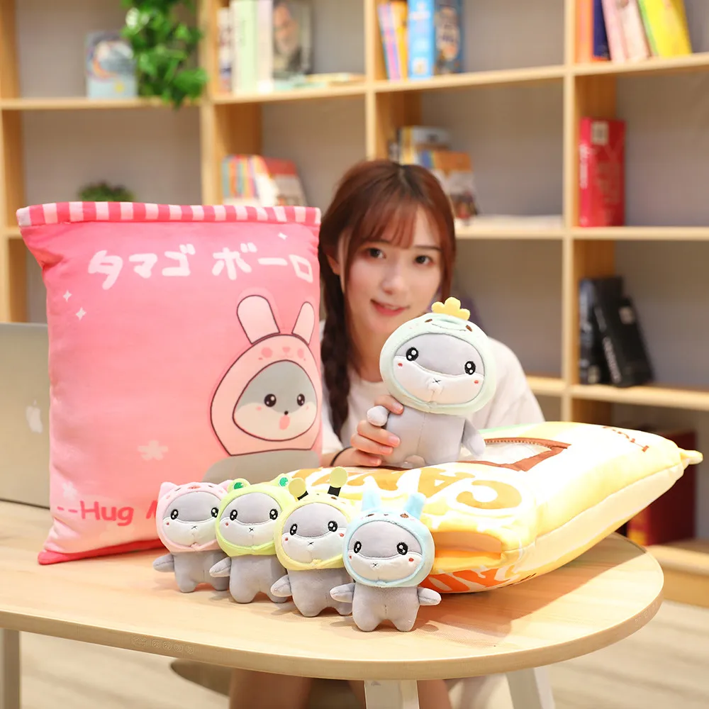 Tanie 35*45cm przytulanki chomiki worek na cukierki nadziewane Mini zwierzęta Pudding żywności poduszka drukowanie torba na zamek błyskawiczny torba Plushie Nap spanie