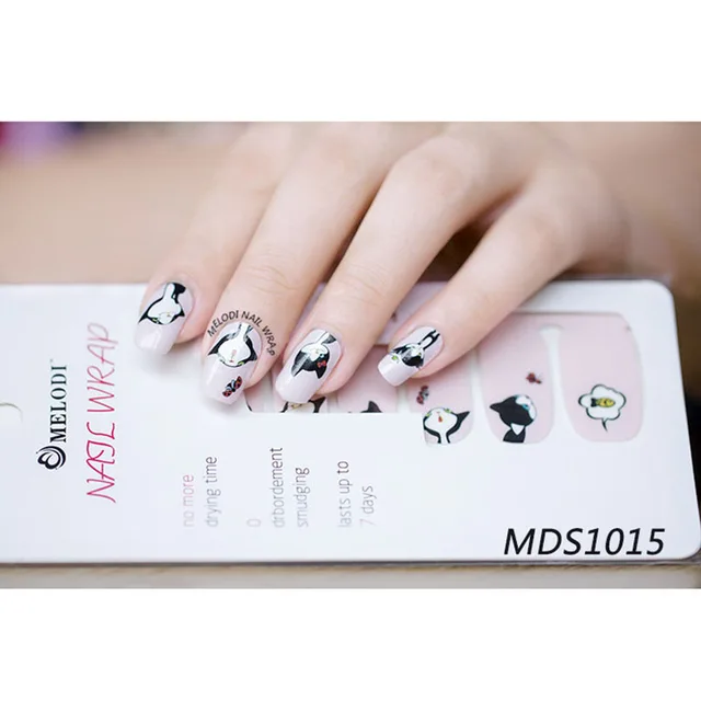 Lady Kindom Cute Cartoon Leopard Pattern Nail Polish Film Self Adhesive Full Cover Nail Wraps Waterproof Eco Friendly Nail Patch Stickers Decals Aliexpress