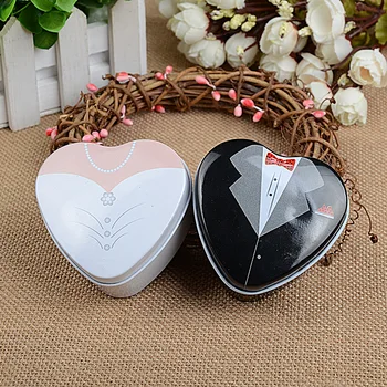 

European-style candy box candy box wedding gift box heart-shaped tin box wedding candy box creative wedding candy box