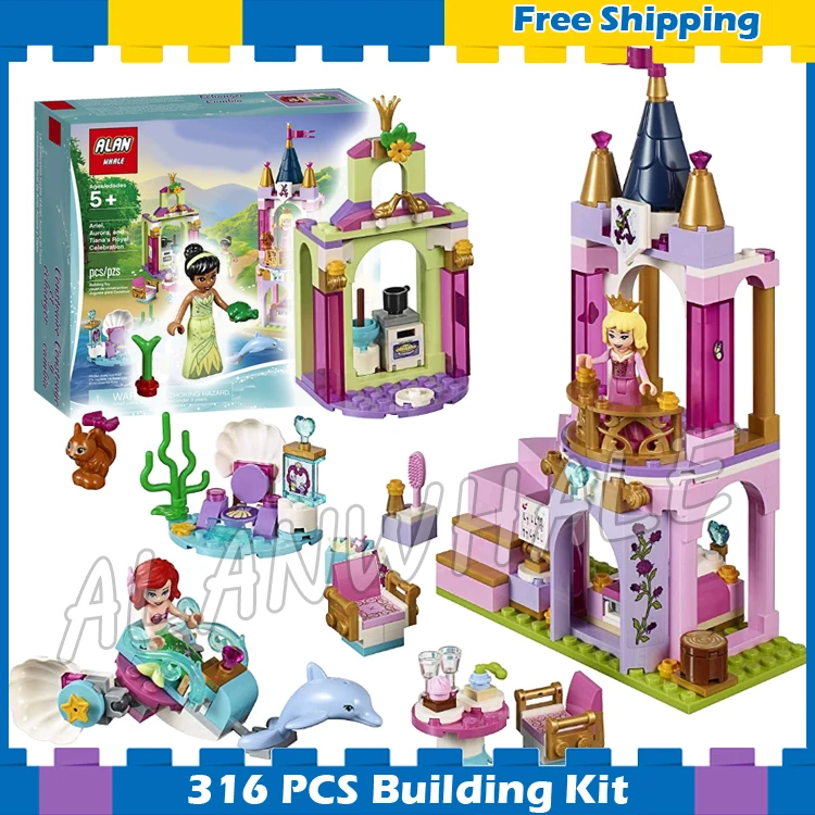 

316pcs Princess Friends Ariel Aurora and Tiana's Royal Celebration 25023 Model Building Blocks Bricks Compatible With Lego