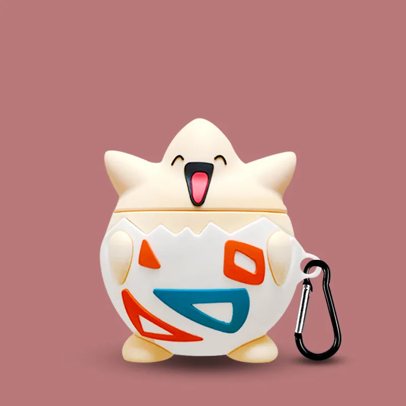 ZZ - 3 Милый мультфильм 3D белки Togepi кожухи головных телефонов брелок для Apple Airpods 1 2 Мягкий беспроводной Bluetooth гарнитура защитный чехол - Цвет: ZZ - 3