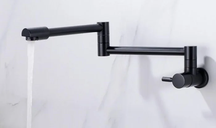Бесплатная доставка Медь Раковина Chrome Кухня кран Одной холодной Кухня коснитесь стены Кухня холодной кран sf411