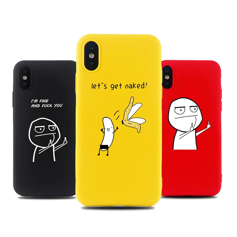 

Funny Cartoon Phone Case for IPhone 11 Pro X XS MAX XR 8 7 6s Plus Fashion Cases Soft TPU Silicone Fitted Back Cover Accessories