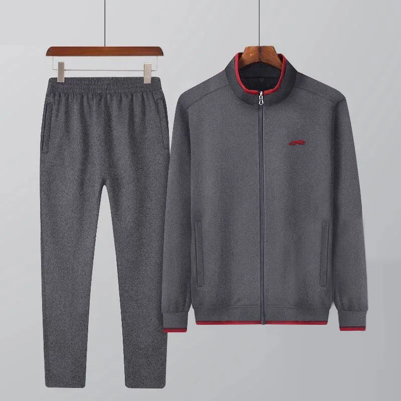 

Middle-aged Sports Clothing Two-Piece Set Men Leisure Set Men's Loose And Plus-sized Coat Daddy Clothes Men'S Wear
